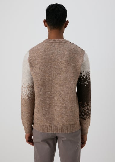 Brown Digital Print Jumper