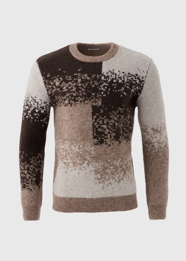 Brown Digital Print Jumper