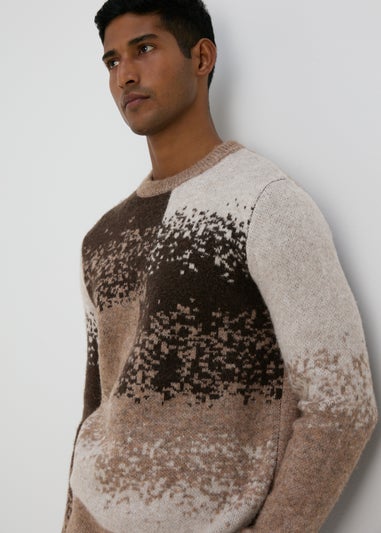 Brown Digital Print Jumper