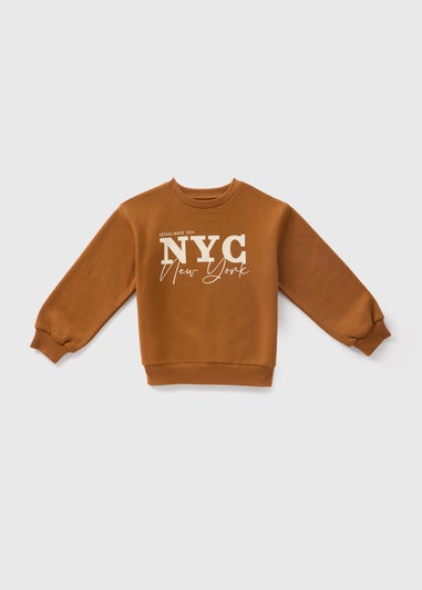 Boys Tan NYC Sweatshirt (1-7yrs)