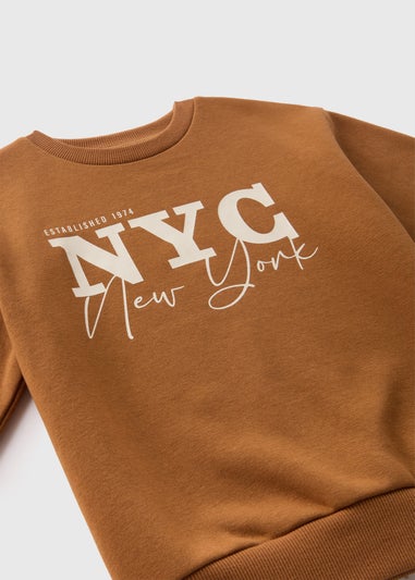 Boys Tan NYC Sweatshirt (1-7yrs)