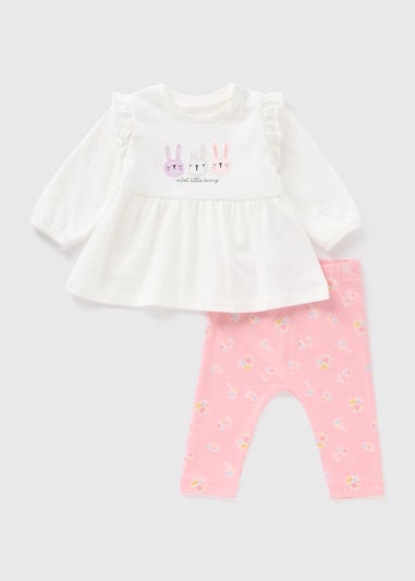 Baby Pink Bunny Top & Legging Set (Newborn-23mths)