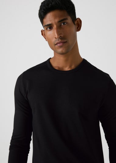 Black Lightweight Long Sleeve Thermal Top