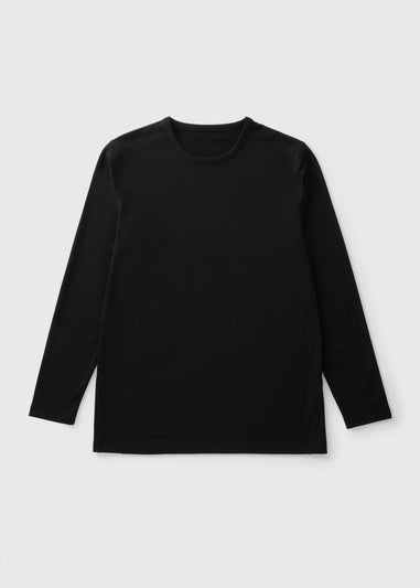 Black Lightweight Long Sleeve Thermal Top