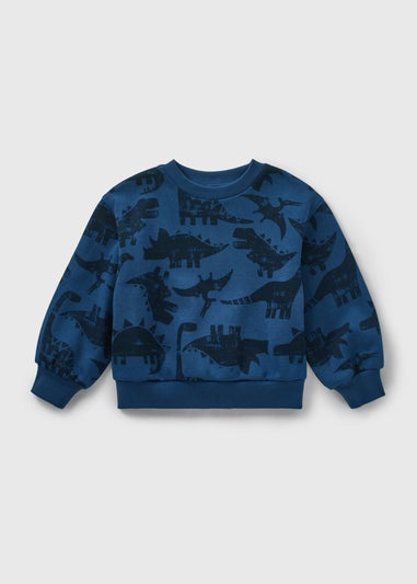 Boys Blue Dino Sweatshirt (1-7yrs)