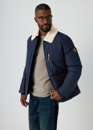 Navy Borg Puffa Jacket