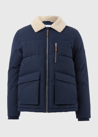 Navy Borg Puffa Jacket