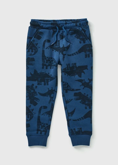 Boys Blue Dinosaur Jogging Bottoms (1-7yrs)