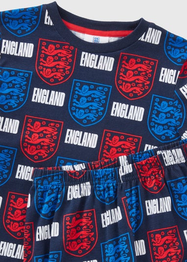 Boys Navy England Pyjama Set (4-12yrs)