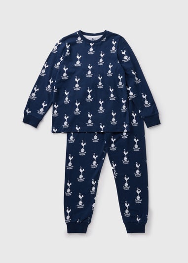 Boys Blue Tottenham Fleece Pyjama Set (4-12yrs)