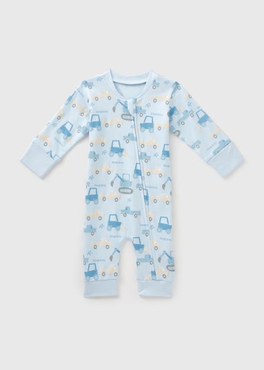 Baby Blue Truck Footless Sleepsuit (Newborn-18mths)