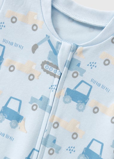 Baby Blue Truck Footless Sleepsuit (Newborn-18mths)