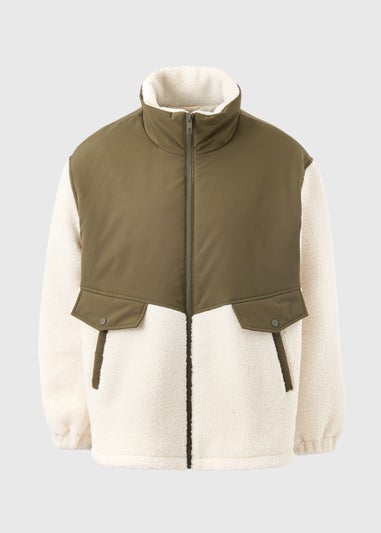 Khaki Padded Fleece Coat