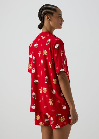 Red Christmas Gingerbread Pyjama Set