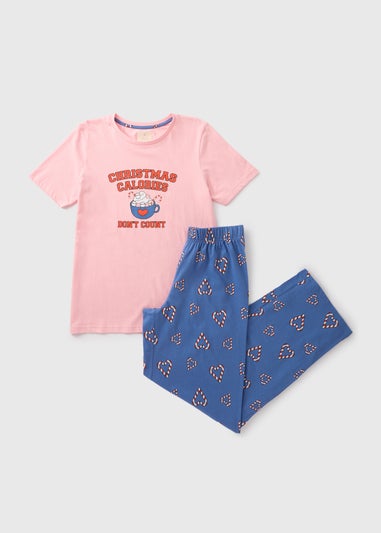 Pink Christmas Hot Chocolate Pyjama Set