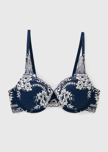 Navy Two Tone Full Bra