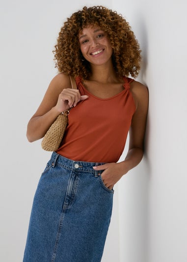 Rust Knot Sleeveless Top