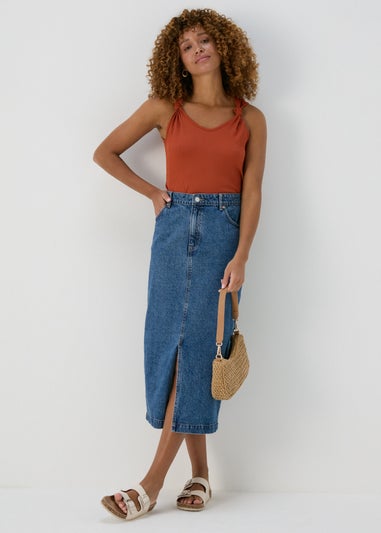 Rust Knot Sleeveless Top