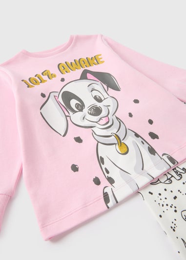 Disney Kids Pink 101 Dalmatians Top & Bottom Pyjama Set (1-7yrs)