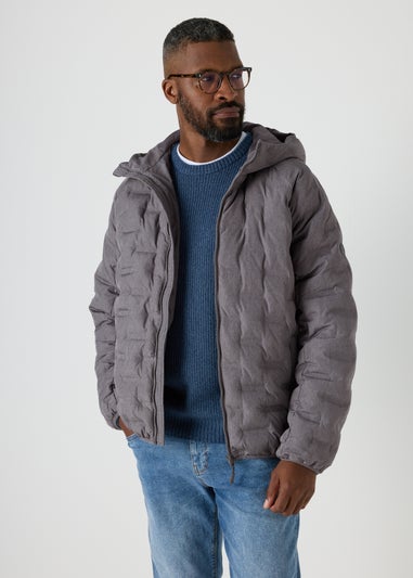 Grey Quilted Puffer Jacket