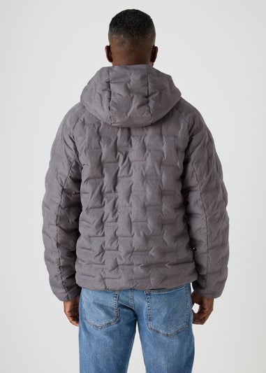 Grey Quilted Puffa Jacket