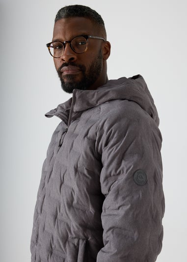 Grey Quilted Puffa Jacket