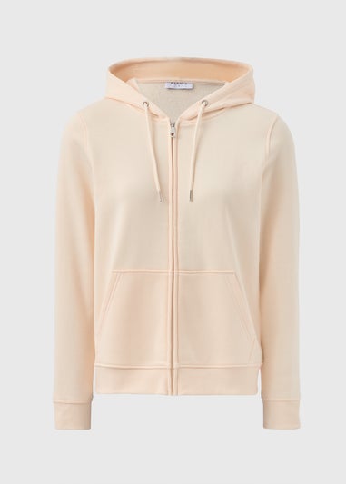 Cream Zip Up Hoodie