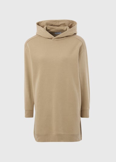 Beige Longline Hoodie