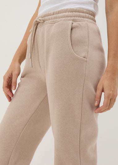 Beige Straight Jogging Bottoms