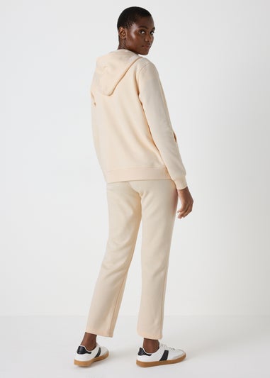 Cream Straight Jogging Bottoms