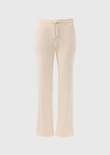 Cream Straight Jogging Bottoms