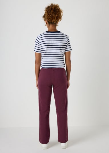 Burgundy Straight Jogging Bottoms