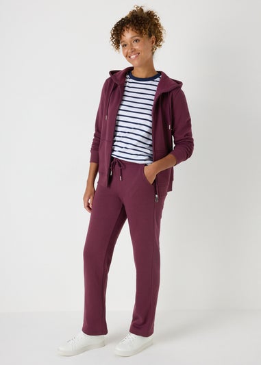 Burgundy Straight Jogging Bottoms