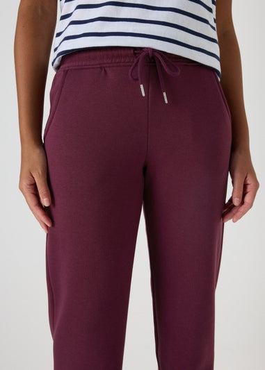 Burgundy Straight Jogging Bottoms