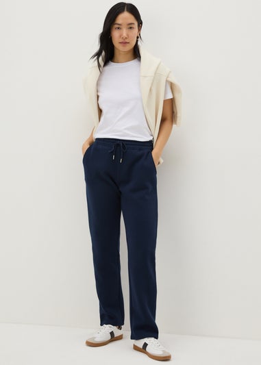 Navy Straight Jogging Bottoms