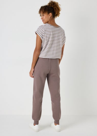 Brown Tapered Jogging Bottoms