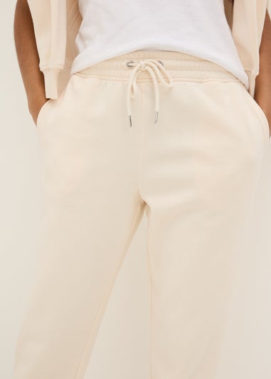 Cream Tapered Leg Jogging Bottoms