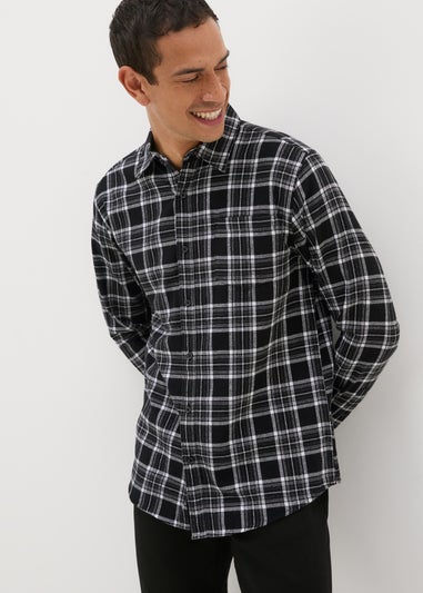 Black Check Flannel Shirt