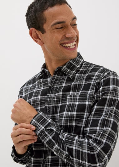 Black Check Flannel Shirt