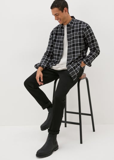 Black Check Flannel Shirt