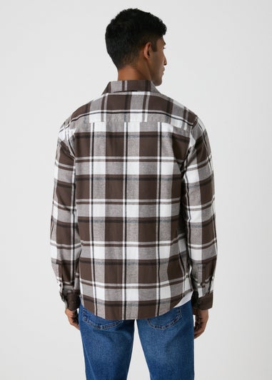 Brown Check Flannel Shirt