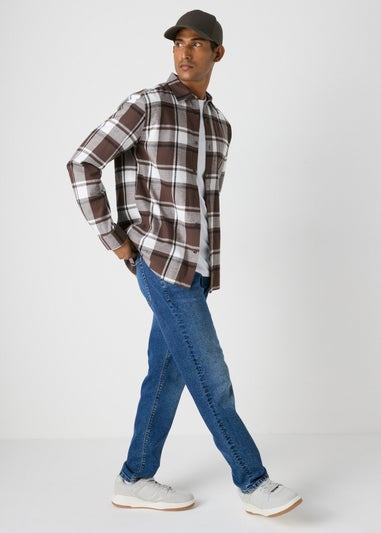 Brown Check Flannel Shirt