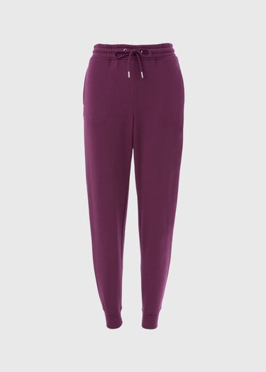 Burgundy Tapered Leg Jogging Bottoms