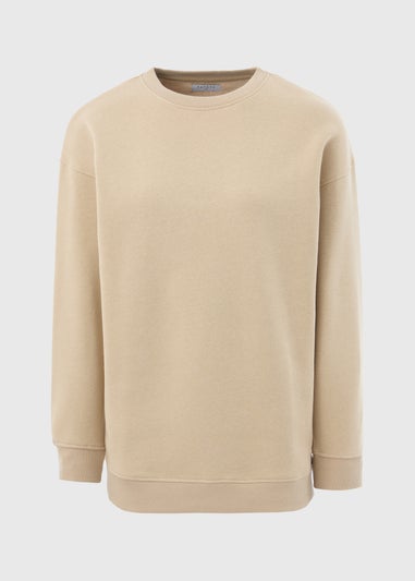 Beige Longline Sweatshirt