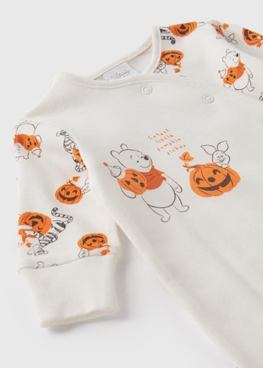 Winnie The Pooh Kids Cream Pumpkin Sleepsuit (Newborn-18mths)