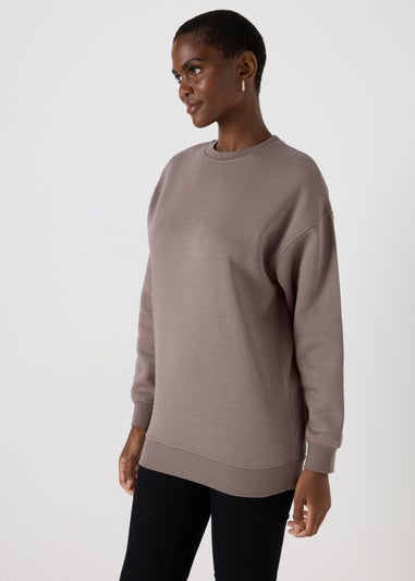 Taupe Longline Sweatshirt