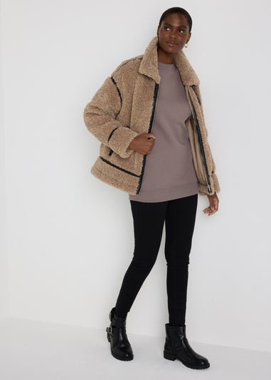 Taupe Longline Sweatshirt