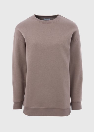 Taupe Longline Sweatshirt