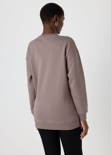 Taupe Longline Sweatshirt