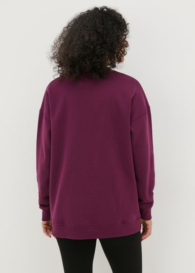 Burgundy Longline Sweatshirt